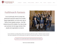 Tablet Screenshot of faithsearchpartners.com